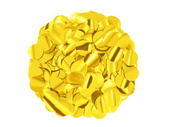 Fóliakonfetti arany körök - 500 g.