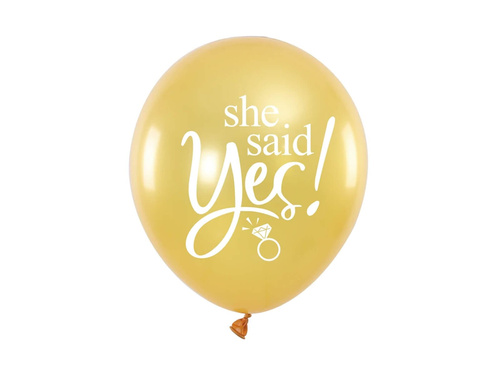 Arany latex léggömbök Igent mondott! - 30 cm - 100 db