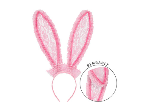 Rózsaszín csipke nyúl fülek