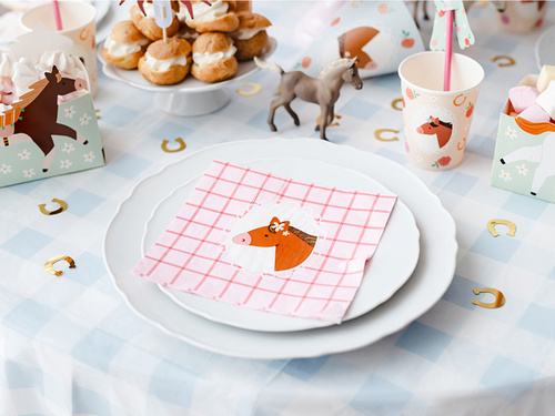 Születésnapi szalvéta Lovas - 33 cm - 12 db.