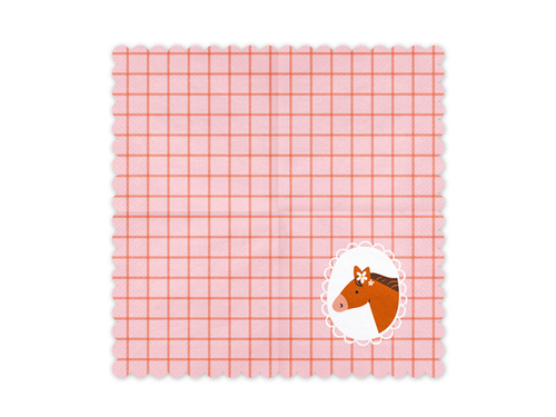 Születésnapi szalvéta Lovas - 33 cm - 12 db.