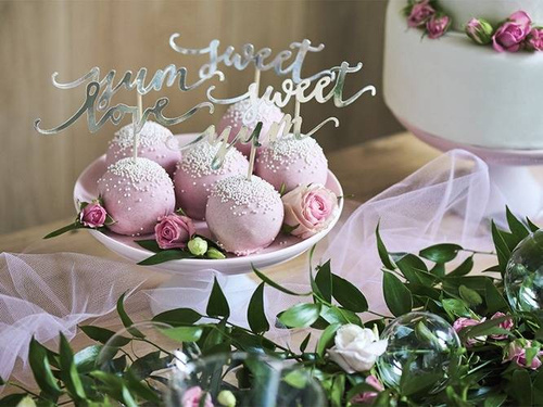 Szerelem arany tortaszedő - 13 cm - 6 db.