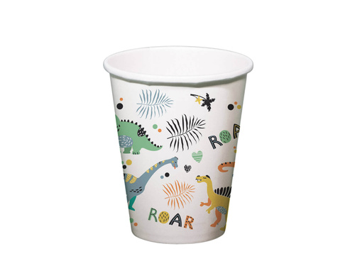 Papírpoharak Dinoszauruszok - 250 ml - 6 db.