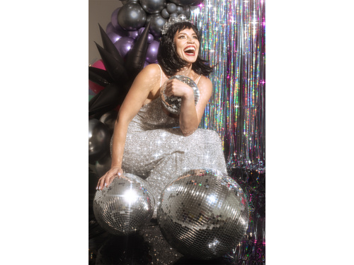 Ezüst tükör diszkógömb - 30 cm - 1 db.