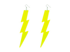 Villám sárga neon fülbevaló