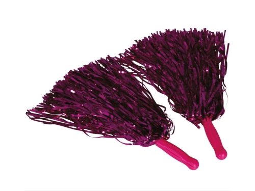 Sötét rózsaszín pomponlány pomponok - 2 db.