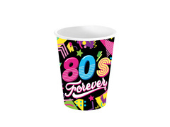 80's Forever papírpoharak - 240 ml - 6 db.