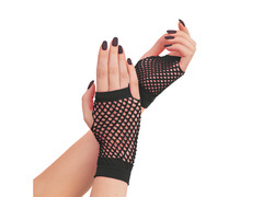 Fekete hálós kesztyű - 11 cm