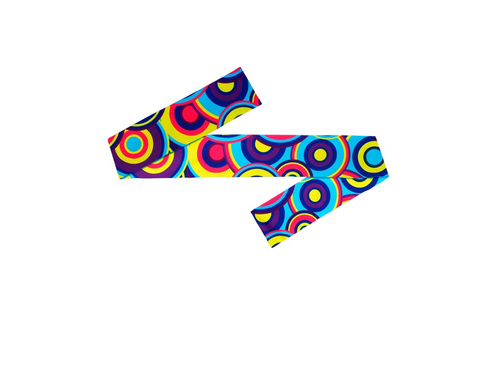 Hippie kék fejpánt Groovy Bubbles 1970-es évek