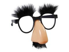 Professzor fekete orrszemüveg - 1 db.