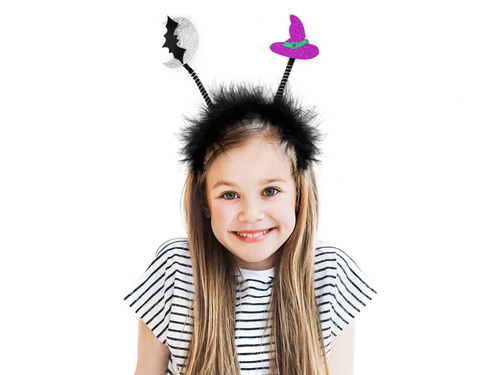 Denevér és sapka fejpánt Halloweenre - 1 db.