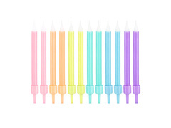 Színes születésnapi gyertyák - 6 cm - 12 db.