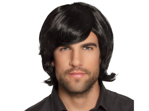 Fekete paróka rojtokkal - 1 db.