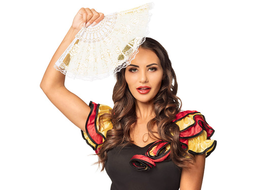 Ventilátor arany rózsákkal - 1 db.