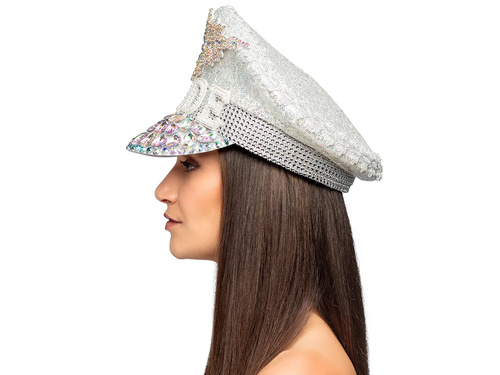 Glitter menyasszonyi sapka - 1 db.