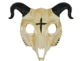 Koponya maszk szarvakkal Halloweenre - 1 db.