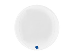Fólia léggömb fehér 4D - 15" - 1 db.