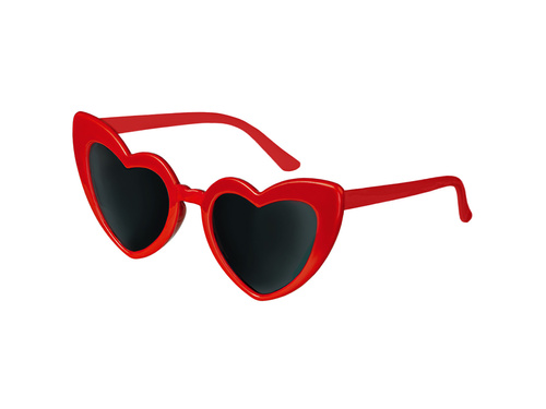 Szív szemüveg - piros - 1 db.