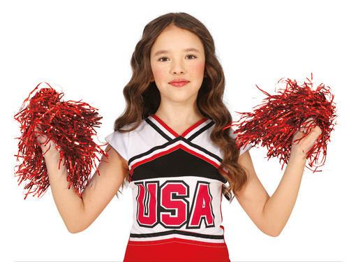Cheerleader pom-pom piros - 2 db.