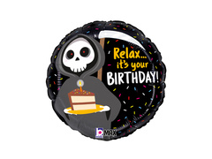 Halál születésnapi lufi - 35x35 cm - 1 db.