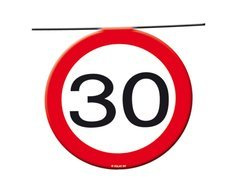 Zászló banner Tiltó tábla 30tka - 12 m - 1 db.