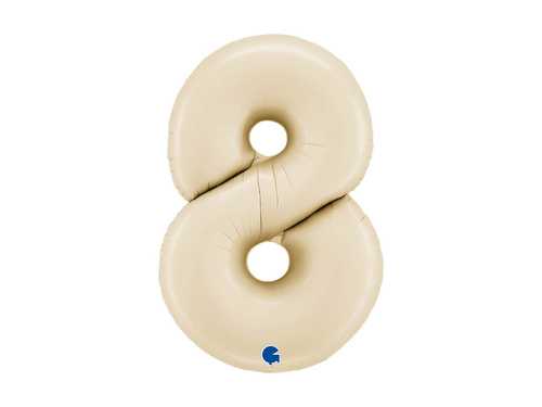 8-as szatén krémszínű fólialufi - 26" - 1 db.