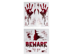 Ablak dekoráció Véres lábnyomok