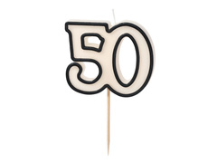50. születésnapi gyertya - 5,5 cm - 1 db.