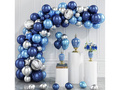 Ezüst-kék lufi girland lufi készlet - 79 db.