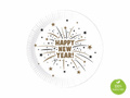 Papírtányérok szilveszterre Boldog új évet - 23 cm - 8 db.