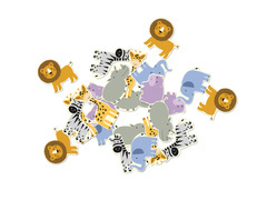 Szafari születésnapi konfetti - 54 db.