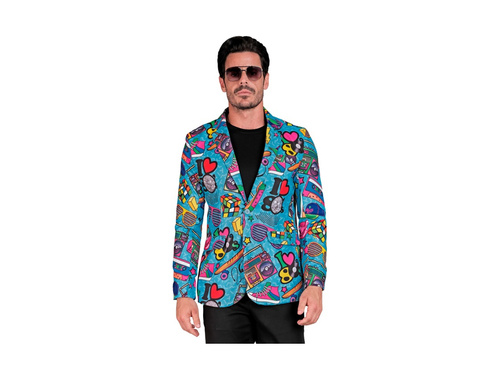 A 80-as évek parti dzseki - türkizkék és világoskék