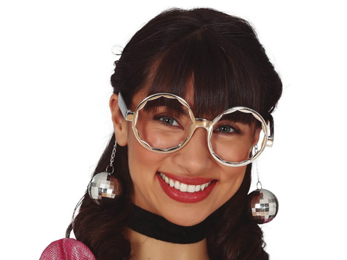 Ezüst pohár mini diszkógömbökkel - 1 db.