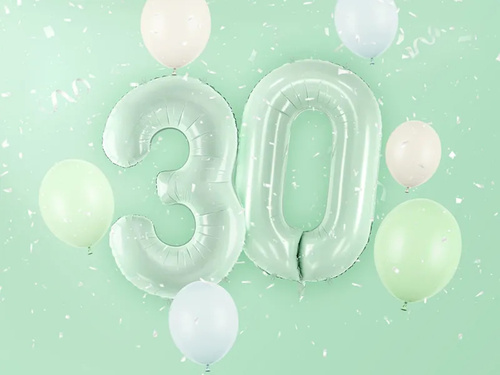 Zöld fóliás lufi, 3-as számú - 72 cm - 1 db.