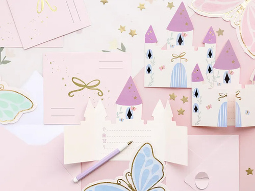 Születésnapi meghívók borítékkal Castle - 6 db.