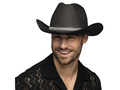 Cowboy kalap cirkonokkal fekete - 1 db.