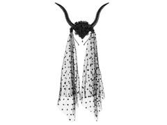 Fekete ördögszarvak tüllel - 30x76 cm - 1 db.