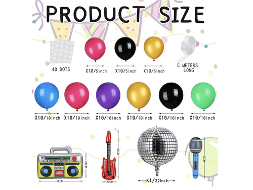 Disco girland lufi készlet - 93 db.