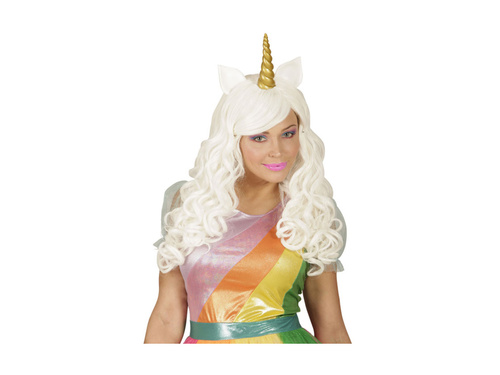 Fehér egyszarvú paróka