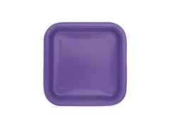 Négyszögletes tányérok lila - 18 cm - 16 db.