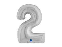 Fólia lufi 2 ezüst - 14" - 1 db.