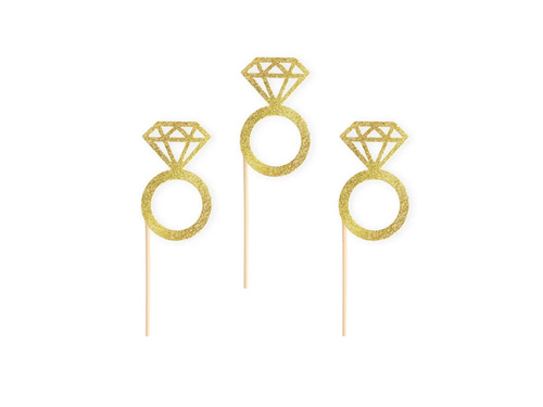 Muffin Picks Eljegyzési gyűrűk - 11,5 cm - 6 db.