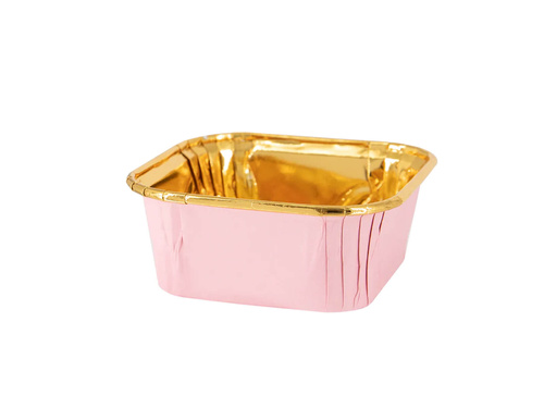 Mini palacsintaformák rózsaszín és arany - 10 db.