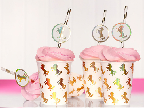 Egyszarvú papírpoharak - 210 ml - 10 db.