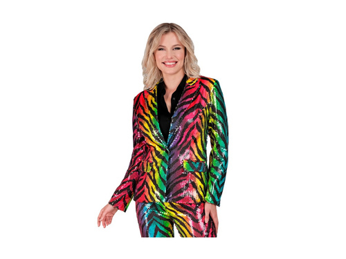 Party Fashion party kabát - szivárványos tigris motívummal