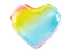 Színes szív fólialufi - 45 cm - 1 db.