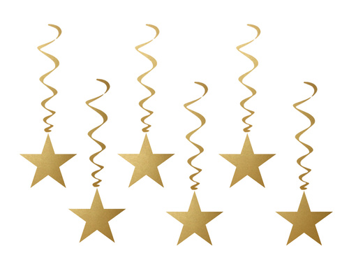 Akasztós dekorációs malac csillagok - 6 db.