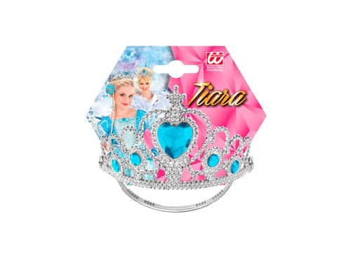 Ezüst tiara türkiz ékszerekkel