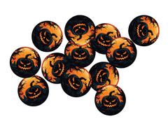 Kétoldalas dekoráció Sötét tök - 12 db.