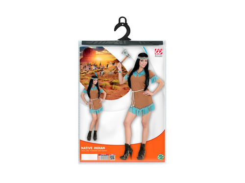 Indiai nő jelmez tollal